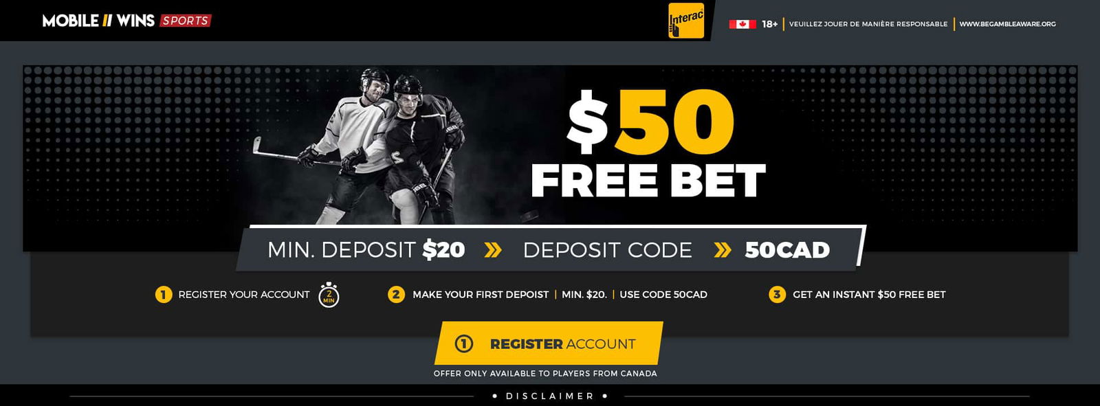 Promotion | CA | Sports | $50 Free Bet