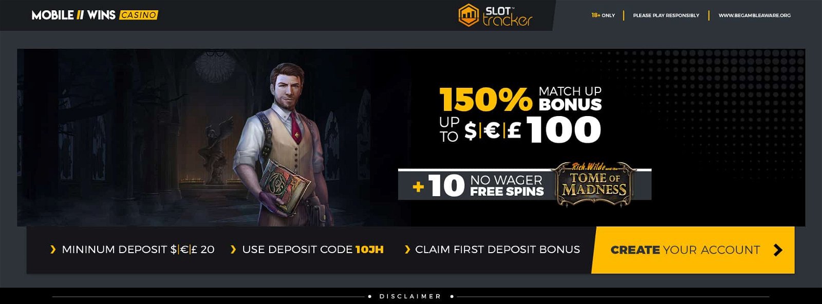 Promotion | Casino | Slot Tracker | 150% + 10FS