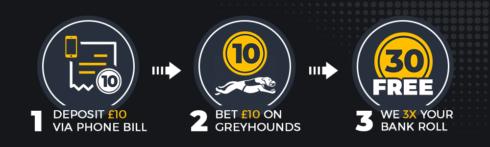 Mobile Wins Sports | Greyhounds Racing | Pay via Phone | 30 Free Bet