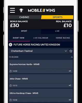 Mobile Wins Sports | Horse Racing | Sportsbook