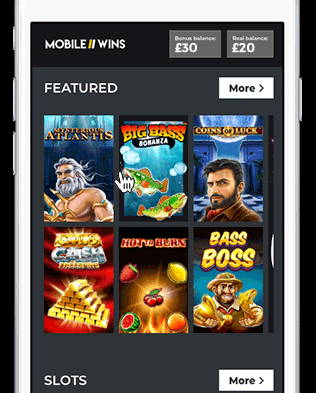 Mobile Wins | Screens | Bonus Money