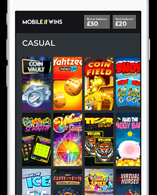 Mobile Wins | Screens | Casual Games | Bonus Money