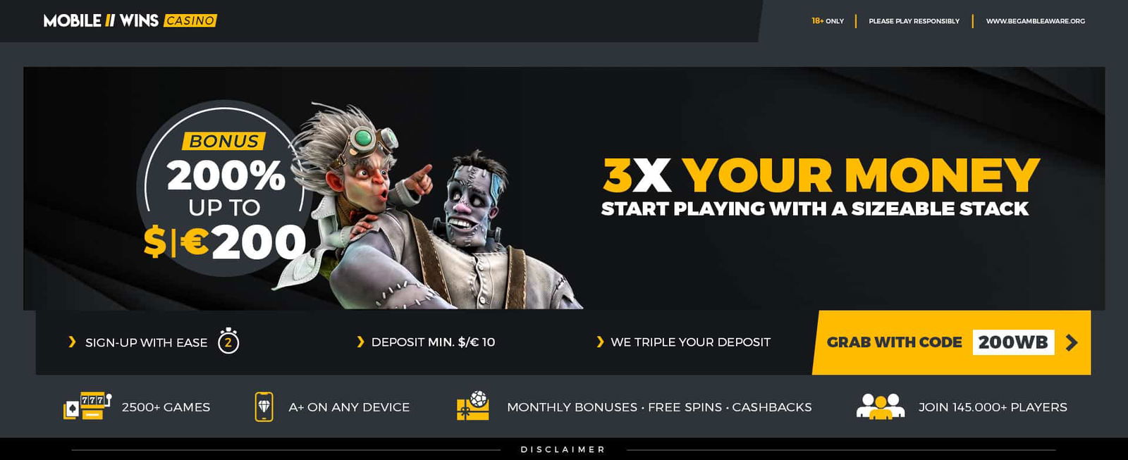 Promotion | Casino | 200% up to 200 BONUS