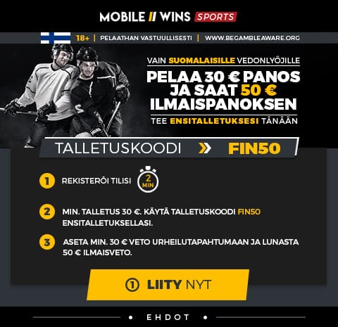 Sport | Welcome Offer | FI | 50€ Ilmaispanoksen