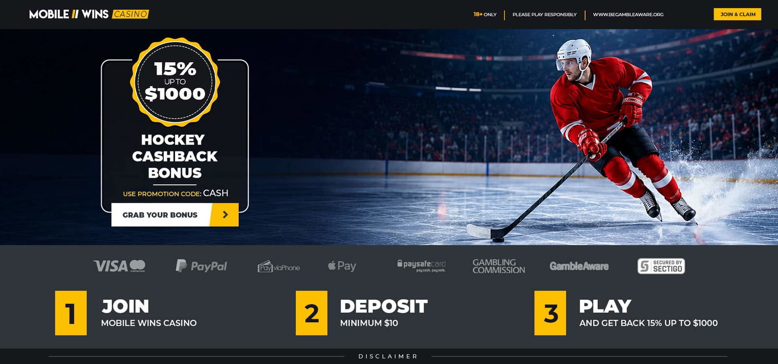 Promotion | Sport | MGA | CA | Hockey Cashback