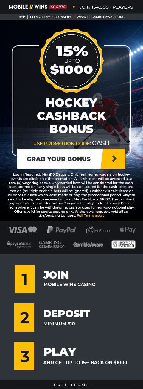 Promotion | Sport | MGA | CA | Hockey Cashback