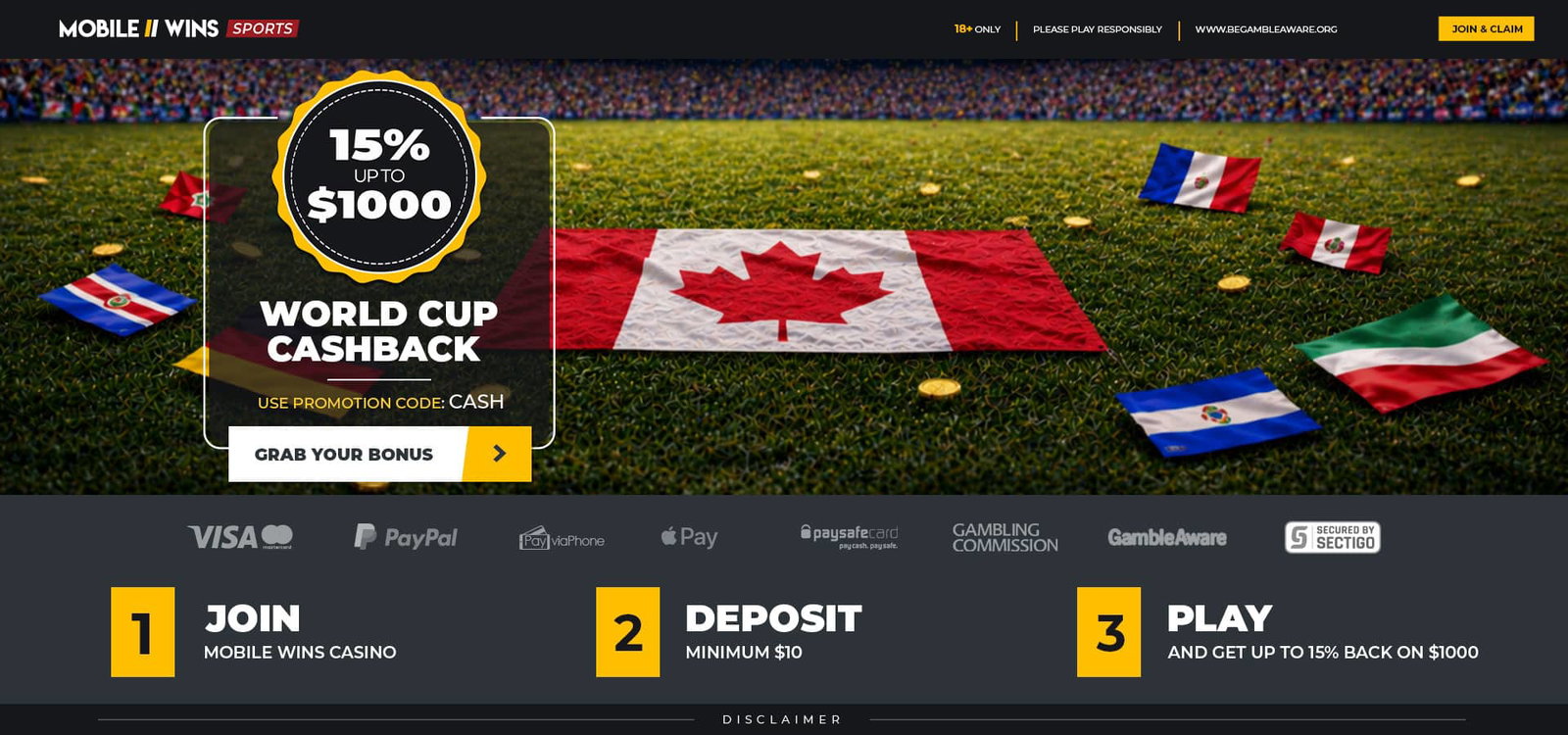 Promotion | Sport | MGA | CA | World Cup Cashback