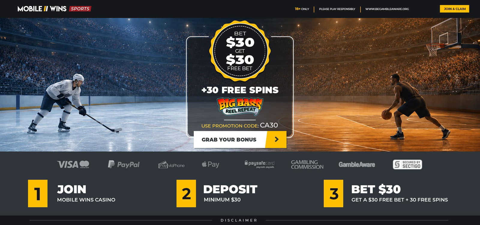Promotion | Sport | CA | Free Bet & Free Spins | Big Bass Reel Repeat