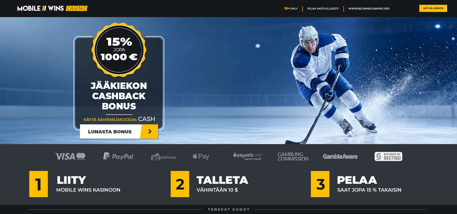 Promotion | Sport | MGA | FI | Hockey Cashback