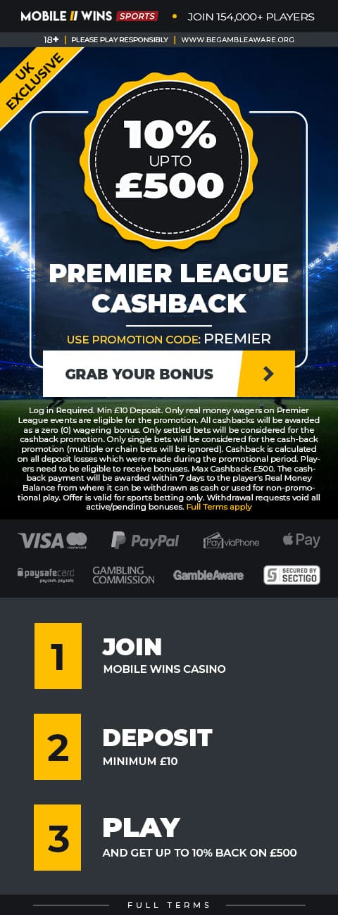 Promotion | Sport | UK | Premier League Cashback