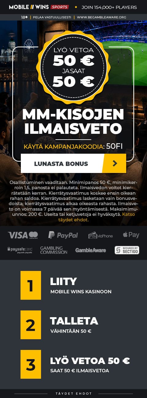 Promotion | Sport | FI | World Cup 50€ Free Bet