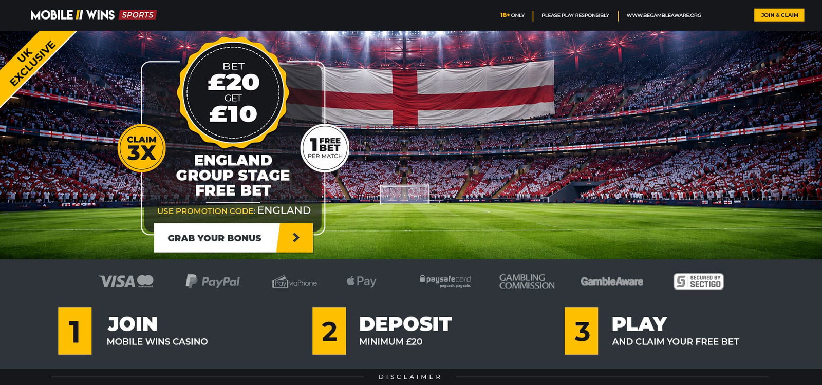 Promotion | UK | Sports | Group stage £10 Free Bet