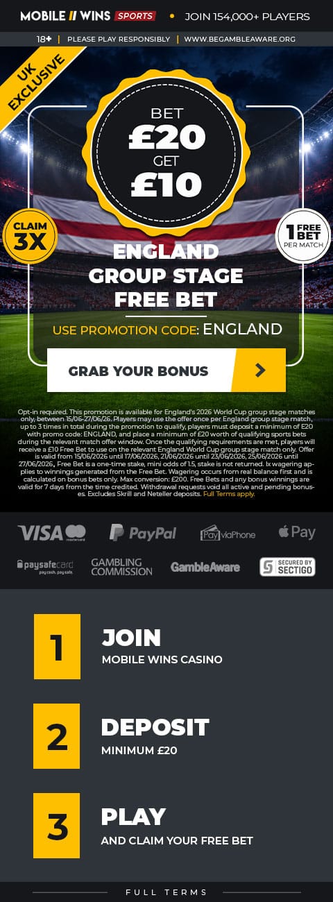 Promotion | UK | Sports | Group stage £10 Free Bet